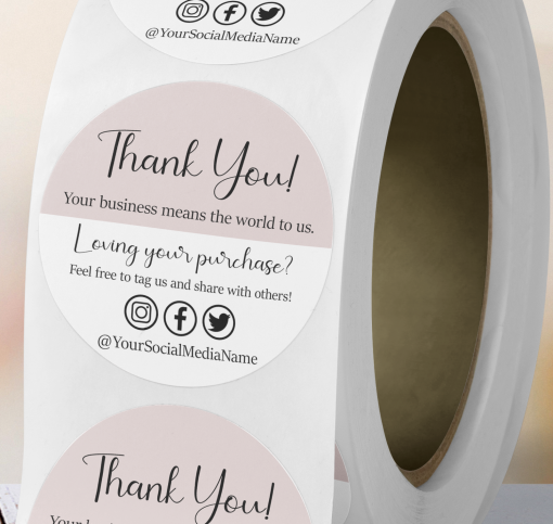 custom thank you stickers your name